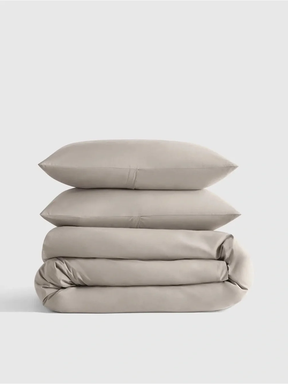 Quince Organic Crisp Percale Duvet Cover Set King Dove NWOT 3pc Never Used